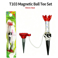 Support de tee de golf magnétique double balle anti-mouches en plastique, fourni par l'usine, accessoires de golf pour l'entraînement au golf