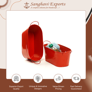 Macetas Decorativas de Metal para Jardín, Precio Atractivo, Venta al Por Mayor |   Bañeras Galvanizadas Redondas y Ovaladas para Botellas de Vino en Venta - Product Image 5