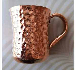 Taza de Cobre Martillado con Asa, Vajilla Artesanal Tradicional para el Hogar, Bar, Comedor y Ocasiones Especiales - Product Image 6