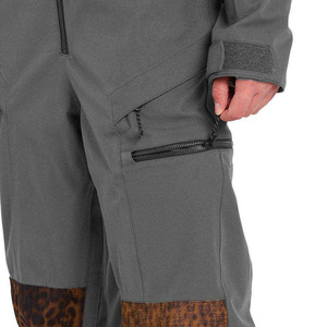 Traje de Nieve Personalizado para Hombre, con Capucha, Estampado de Leopardo Gris, Mono para Esquí y Snowboard, Impermeable, Ropa Deportiva para Nieve de Invierno - Product Image 3