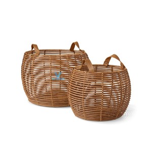 Cesta de Almacenamiento de Bambú y Ratán de Calidad de Exportación, Organizador para el Hogar Hecho a Mano, Diseño Tejido Natural - Product Image 1