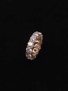 6mm VVS Lab Grown Diamond Eternity Band <b>Ring</b> 925 Sterling <b>Silver</b> Iced Out Full Eternity Men Hip Hop Diamond Look <b>Ring</b> Wholesale - Product Image 2