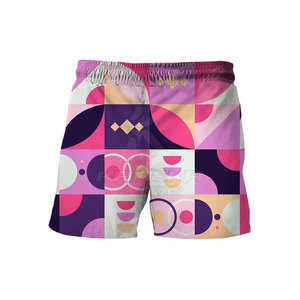 Design Your Own Customized Men Solid <b>Mid</b> Waist Sublimation Shorts 100% Cotton Casual High Quality OEM Service Quick Dry - Product Image 3