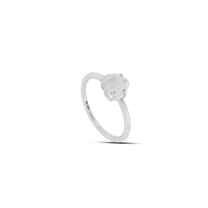 Anillo Apilable de Plata de Ley 925 con Herkimer de Forma Natural, Engaste de Puntas, Moderno, para Compromiso, Aniversario, Boda, Paquete de 12 - Product Image 2