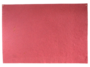 Hermoso Papel de Algodón Reciclado Ecológico Hecho a Mano, Color Rojo, con Motas de Fibra de Coco, Reciclable, Compatible con Serigrafía - Product Image 2