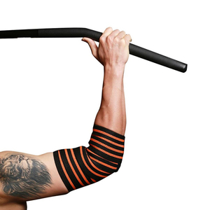Manchons de compression en néoprène personnalisés avec logo, unisexe, robustes, pour haltérophilie et entraînement en salle de sport, OEM ODM - Product Image 1