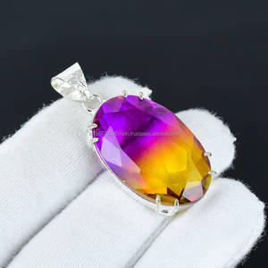 Colgante de Plata de Ley 925 sólida, joyería antigua, colgante de piedras preciosas genuinas, colgante hecho a mano, joyería elegante, regalos para mamá - Product Image 4