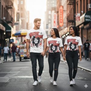 T-shirt Homme Oversize Noir 100% Coton Imprimé DTG Personnalisé avec Motif de Bande Graphique Manches Courtes – Vente en Gros - Product Image 2