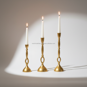 Bougeoir traditionnel en aluminium noir décoration de la maison confortable Festival ambiance aux chandelles réunions de famille qualité d'exportation - Product Image 1