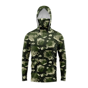 Hoodie de pêche entièrement personnalisable, impression par sublimation, protection intégrale du visage, UPF50+, polyester, vêtements d'extérieur, pêche, à capuche - Product Image 3