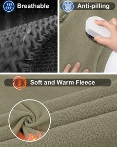 Chaleco de Forro Polar para Hombre, Cuello Alto, Cierre de Cremallera, Resistente al Viento, Ropa Casual para Exteriores, Bolsillos con Cremallera, para Clima Frío, Cómodo, Precio Bajo - Product Image 3