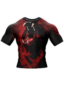 Camiseta Deportiva de Compresión de Manga Corta para Hombre, Diseño de Dragón Rojo y Negro, Secado Rápido, para Adultos, MMA, BJJ, Grappling - Product Image 3