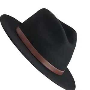 Sombrero Fedora de Fieltro Unisex con Ala Ancha y Banda de Cuero, Diseño Liso, para Viajes, Pesca, Deportes al Aire Libre, Estilo Casual, Personalizable - Product Image 6