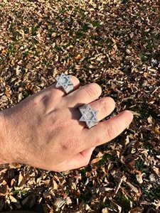 Hip Hop <b>Ring</b> Iced Out Moissanite Star of David <b>Ring</b> 925 Sterling Silver Baguette <b>Ring</b> <b>Men</b> Bling Statement Jewelry Luxury Style - Product Image 2