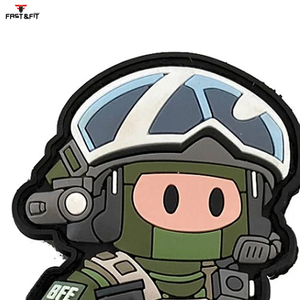 Patchs en caoutchouc PVC personnalisés de haute qualité avec logo, bordure 3D en tissu adhésif, pour vêtements et chapeaux d'extérieur, couleur personnalisée, service OEM - Product Image 5