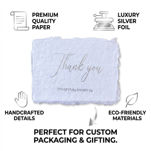 White Custom Printed Stickers <b>Gold</b> Foil Stamped Thank You <b>Cards</b> Luxury Business Stationery Personalized Brand Logo Labels - Product Image 6