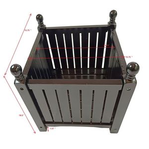 Vegetable Flower Herb Planter <b>Square</b> Wooden Garden <b>Pot</b> for Porch Patio Durable Wood Plant Container for Outdoor Use Beautiful Bl - Product Image 3