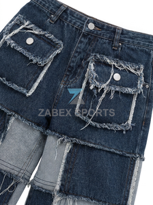 Jean en denim pour homme, coupe droite, décontracté, motif uni, respirant, mi-lourd, coupe ample, vêtement de haute qualité pour l'hiver - Product Image 1
