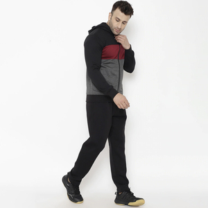 Ensemble de survêtement décontracté pour homme, coupe-vent en coton, veste de sport à capuche, jogging, demi-zip - Product Image 4