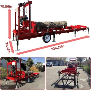 Scierie portative de 32 pouces, scierie de 15 CV avec moteur à essence de 420 cm³, coupe de 32 pouces de diamètre et de 188,74 pouces de longueur, construction en acier robuste - Product Image 6