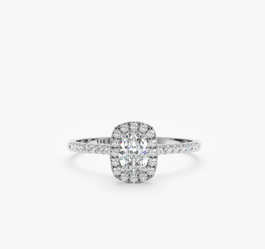 Anillo de Compromiso y Boda de Lujo con Diamante Cultivado en Laboratorio, Chapado en Oro, Certificado IGI, Corte Brillante Redondo, en Tendencia - Product Image 2