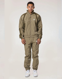 Chaqueta Cortavientos de Nylon 100% OEM de 2 Piezas con Bloques de Color y Conjunto Deportivo de Nylon para Hombre - Product Image 1