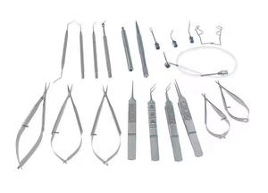 Fine Tip Micro Scissors and Forceps Kit Surgical Grade <b>Instruments</b> with Blue Anodized Aluminum Sterilization Case - Product Image 5