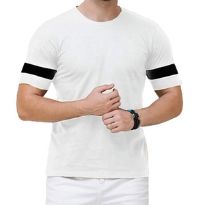 2025 vente en gros hommes été t-shirt unisexe vêtements pour hommes plaine blanc 95% coton 5% Spandex Muscle Fit Gym entraînement t-shirts - Product Image 6