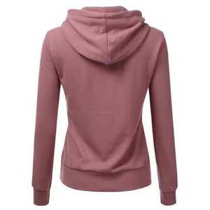 เสื้อฮู้ดผู้หญิงผ้าฟลีซสีส้มลำลองสำหรับฤดูหนาว ผ้าฝ้าย 100% สวมหัว สไตล์สตรีทแวร์  โลโก้สั่งทำได้ ทรงโอเวอร์ไซส์ หนานุ่ม - Product Image 2