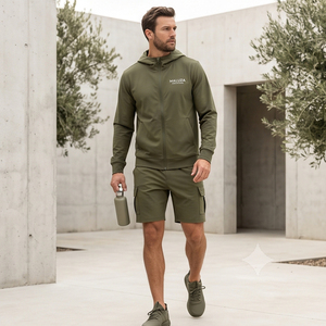 Wholesale Custom Logo Men Summer Tracksuit Eco-Friendly Plus Size Breathable Active Wear 2 Piece Set Casual Streetwear Sweat - Product Image 5
