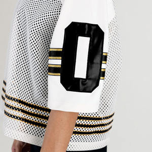 Camiseta de Fútbol Americano Retro Vintage con Cuello en V y Estampado por Sublimación para Mujer, Talla Grande, de Lujo, 240GSM, Malla, 2026 - Product Image 4