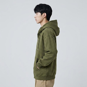 เสื้อฮู้ดดี้ผ้าฟลีซคอตตอนหนานุ่มทรงโอเวอร์ไซส์ สไตล์ลำลองสั่งทำพิเศษ แต่งลายปัก 3 มิติ สีพื้น สไตล์ไฮสตรีท สำหรับผู้ชาย - Product Image 5