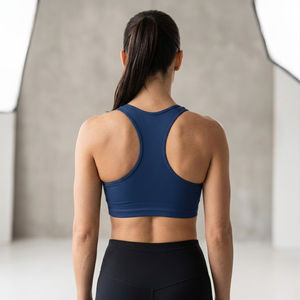 สปอร์ตบราสำหรับผู้หญิง แบบไร้โครงเสริมฟองน้ำ ทรง Racerback สำหรับออกกำลังกาย ฟิตเนส โยคะ ระบายอากาศได้ดี ซับเหงื่อ ช่วยพยุงทรง - Product Image 2