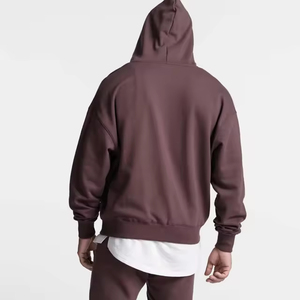 <b>Mens</b> Solid Color Zip-Up Hoodie <b>Sweatshirt</b> Regular Fit Fleece Casual Hooded Full Zip Pocket Design Autumn Wear - Product Image 3