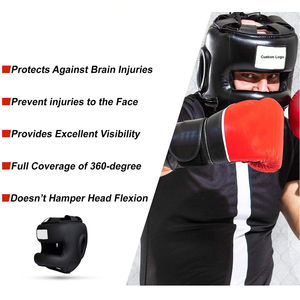 Protège-têtes de boxe respirants personnalisables de haute qualité noirs pour l'entraînement de combat 2026 – Prix de gros OEM - Product Image 4