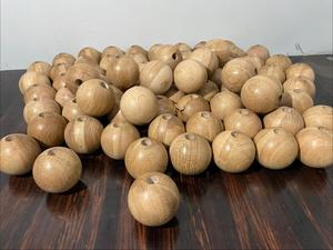 Boule en bois de chêne rustique pour la décoration de ferme, projets créatifs et accessoires naturels pour la maison, enseignes murales en bois - Product Image 5