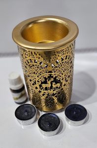 เตาอุ่นน้ำมันหอมระเหยสำหรับตกแต่งบ้าน พร้อมที่วางเทียน - Product Image 4