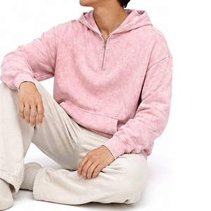Sweat-shirt vintage personnalisé à col zippé, unisexe, en molleton épais, style streetwear, avec logo personnalisé, fabricant de vêtements - Product Image 5