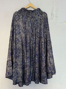 Conjunto de 2 Piezas Bohemio para Mujer, Top Corto de Gasa con Estampado Floral, Corte Holgado, Estilo Primavera-Verano, Manga Tres Cuartos - Product Image 2