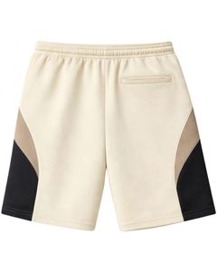 Men Beige Color Block Jersey Shorts Casual Summer Cotton Polyester Drawstring <b>Elastic</b> Waist Gym Sports Shorts Wear OEM Supplier - Product Image 2