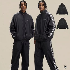 Men's High Quality Windbreaker Cotton <b>Nylon</b> Tracksuit Custom Logo Solid Windproof Breathable Washed Plus Size - Product Image 1