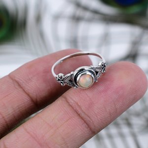 Women's <b>Ring</b> Natural Ethiopian <b>Opal</b> Gemstone October Birthstone Valentine Gift Solitaire <b>Ring</b> Jewelry 925 Sterling Silver <b>Ring</b> - Product Image 6