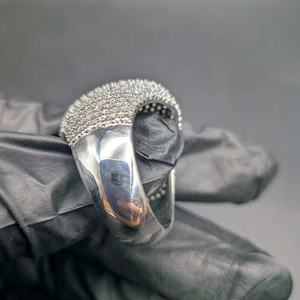 Luxury Moissanite Iced Out <b>Dome</b> <b>Ring</b> 925 Silver Hip Hop Jewelry Sparkling Statement <b>Ring</b> Mens Womens Gift Elegant Bold Style - Product Image 5