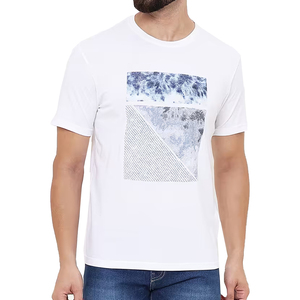 เสื้อยืดผู้ชายแขนสั้นทรงโอเวอร์ไซส์ พิมพ์โลโก้คุณภาพพรีเมียมแบบกำหนดเอง ผลิตจากผ้าโพลีเอสเตอร์ผสมคอตตอน บริการ OEM - Product Image 1
