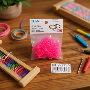 Ilan Goma Rosa per Artigianato, 300 Pezzi - Product Image 2