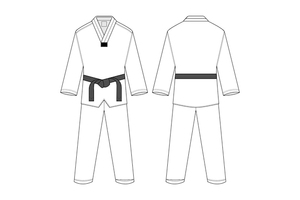 Uniforme de Taekwondo Écologique Dobok, Tenue d'Arts Martiaux en Coton Respirant, Légère et Confortable pour l'Entraînement - Product Image 6