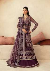 Élégante Robe Lehenga Choli Brodé Violet pour Mariage, Tenue Traditionnelle Indienne et Pakistanaise pour Femme, Longueur Ras du Sol, en Soie, Création de Designer - Product Image 5