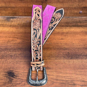 Ceinture en cuir de daim usiné à la main personnalisée OEM/ODM pour hommes et femmes Ceintures à la mode en cuir de vache véritable de luxe de qualité supérieure - Product Image 2