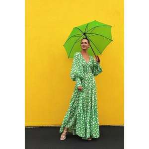 Vestido Largo Maxi Hecho a Mano 100% Algodón, Estilo Verano, para Mujer, Color Sólido, Casual, Ecológico, Transpirable, Antiarrugas - Product Image 4