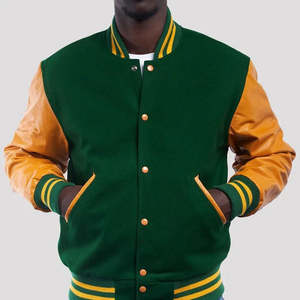 Chaqueta de exterior de alta calidad para hombre, chaqueta universitaria de béisbol personalizada OEM, chaqueta universitaria de nuevo diseño para hombre - Product Image 4